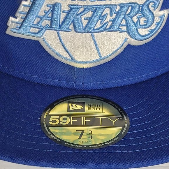 New Era LA Lakers Pro Image Exclusive NBA 59FIFTY Fitted Hat Blue Multiple Sizes - Picture 6 of 7